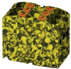 Distribution block, push-in connection, 0.14-4.0 mm², 6 pole, 24 A, 6 kV, yellow/black, 3273284 Distribution block, push-in connection, 0.14-4.0 mm², 6 pole, 24 A, 6 kV, yellow/black, 3273284