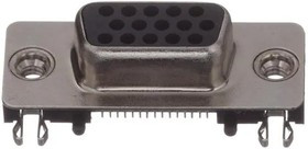 K202XHT-E15S-N, D-Sub Standard Connectors 15P HD R/A SMT BRD LOCK 4-40 Insert