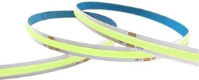 00-367, Лента светодиодная COB, зеленый, 24В, 14Вт/м, 512SMD/м, 1200Лм/м, IP20, 10мм, 1м
