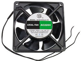 G12038HA2SL-7P, вентилятор 220В 120х120х38мм 7лоп.(аналогKA1238H2S) подшипник скольжения провода