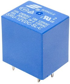 SRU22F-12VDC-SL-C, реле 240В 12В 15А 1FormС 20.2*16ю5*20ю5 (HF21FF/012-1ZS, G5LE1412DC)