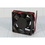 Вентилятор 60x60x20, напряжение 12В, ток 0,13А, выводы 2L, подшипник скольжения, 6020MS