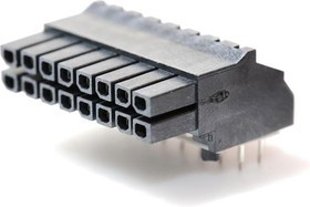 44764-1602, Headers &amp; Wire Housings R.A. RECPT 16P gold w/friction pegs