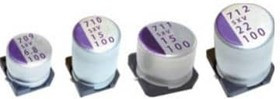 100SXV18MX, Polymer Aluminium Electrolytic Capacitor, 18 мкФ, 100 В, Radial Can - SMD, OS-CON SXV Se