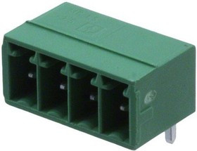 1844236, Pluggable Terminal Blocks 4 Pos 3.5mm pitch Through Hole Header