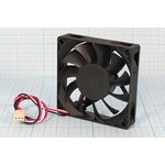 Вентилятор 70x70x15, напряжение 12В, ток 0,33А, выводы 3L+HU3, подшипник скольжения, KF0715S1HM-R