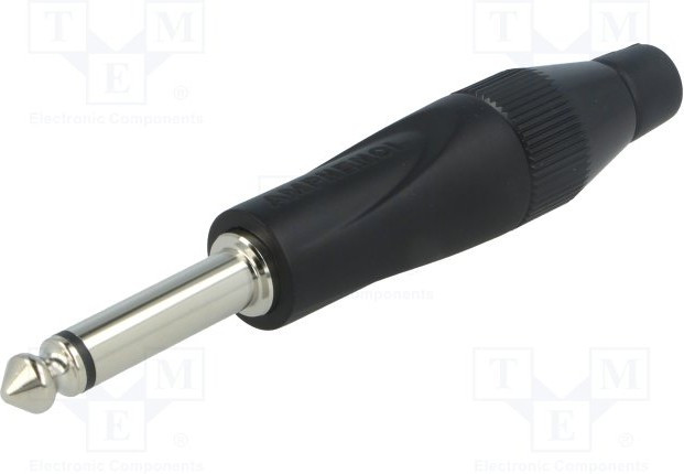 TM2PBMJ, Вилка, Jack 6,3мм, "папа", mono, Кол-во полюс: 2, прямой, на провод TM2PBMJ, Вилка, Jack 6,3мм, "папа", mono, Кол-во полюс: 2, прямой, на провод