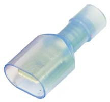 Клемма вилка, 6,3x0,8, 1,0-2,5мм2, обжимная, изолированная синяя/прозрачная