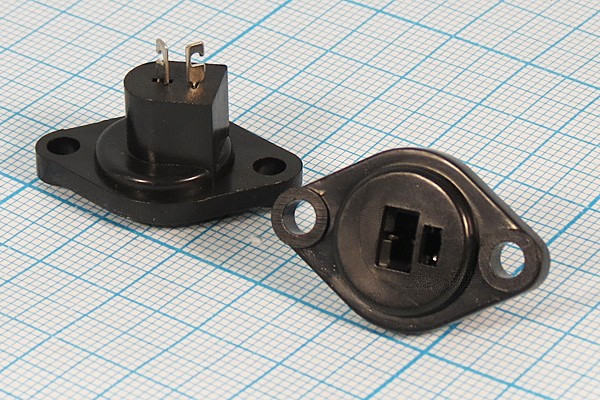 Гнездо Audio Jack "точка-тире" на панель; №108 гн DIN\ 1HP+1HT\пан\флан 2отв\\ОНЦ-ВН-1-2/16Р\