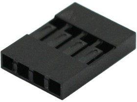 BLS-4 (DS1071-1x4), Гнездо на кабель 1х4 с контактами 2.54мм