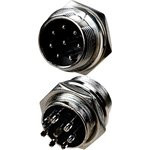 1-562-8, разъем MIC-16 8Pin, "штекер", металл на корпус