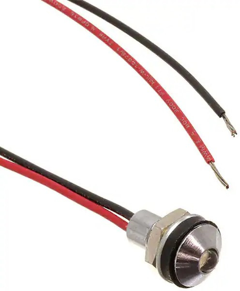 CD-1-8712-9909-I, LED PANEL INDICATOR, 6MM, WHT, 12VDC