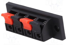 CC-210D, Зажим, для громкоговорителей, stereo, на панель, Шир: 70мм, пайка