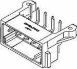 12160446, 1Oway Black Metri-Pack 150 Series Header Unsealed Male/Male