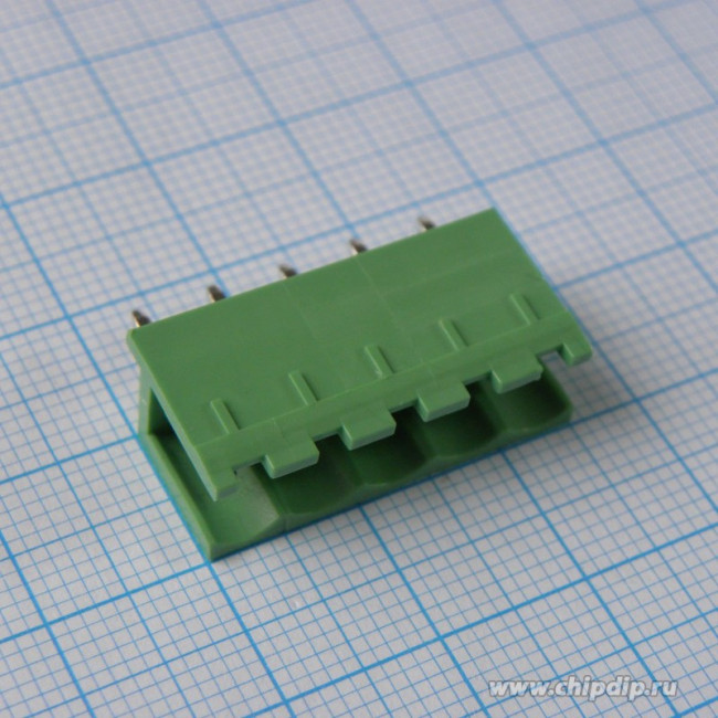 2EDGV-5.0-05P-14-00A(H), Разъемный клеммный блок на плату, 5 контактов. Серия 2EDGV-5.0