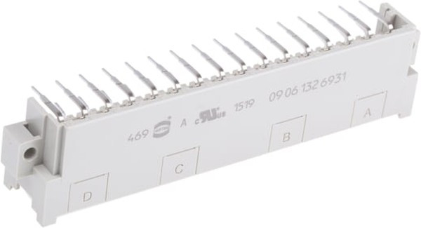 09061326931, Гнездо DIN 41612,тип F "папа" PIN 32 d+z THT угловые 90° 09061326931, Гнездо DIN 41612,тип F "папа" PIN 32 d+z THT угловые 90°