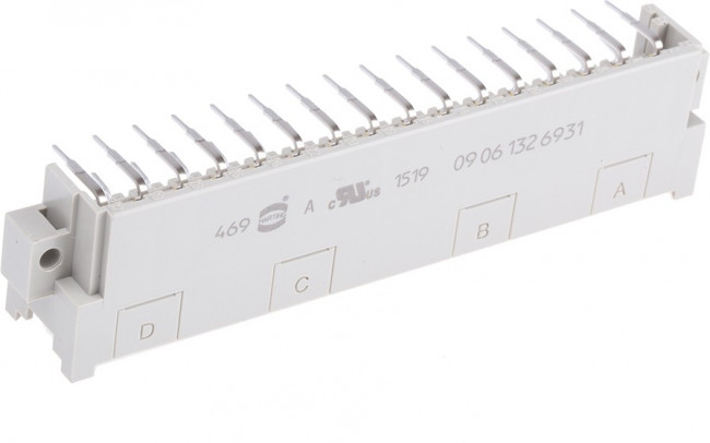 09061326931, Гнездо DIN 41612,тип F "папа" PIN 32 d+z THT угловые 90° 09061326931, Гнездо DIN 41612,тип F "папа" PIN 32 d+z THT угловые 90°