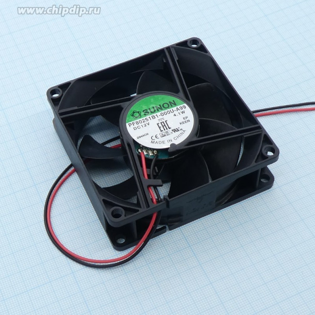 Вентитлятор Sunon PF80251B1-000U-A99 DC12V 4.1W 0.34A 80x25 2pin