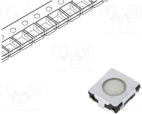 EVQ-Q2201W, Tactile Switches Switch Light Touch 6mm Square SMD
