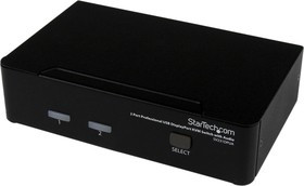 SV231DPUA, 2 Port USB DisplayPort KVM Switch, 3.5 mm Stereo 3840 x 2400 Maximum Resolution