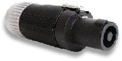 HPCC4FT, Loudspeaker Connectors Strt 4-Pole Plg w/ Twist Latch Lock Mch