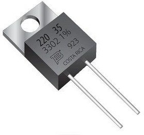 PWR220T-35-10R0J, Резистор в сквозное отверстие, 10 Ом, Серия PWR220T-35, 35 Вт, ± 5%, TO-220, 250 В