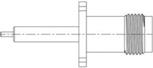 122958, RF Connectors / Coaxial Connectors TNC Straight Jack 4H RndPst 50Ohm Flange