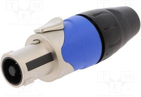 SP-4-FN, Вилка, для громкоговорителей, "мама", PIN 4, на провод, 30А, 133В