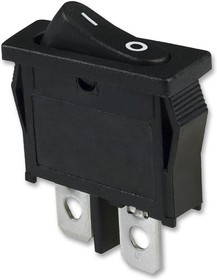 R6ABLKBLKFF, Rocker Switches SPST OFF-ON PNL 6A
