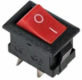 KCD5-101-C3-R/2P on-off, Клавишный переключатель KCD5-101-C3-R/2P, ON-OFF, 2 контакта, красный KCD5-101-C3-R/2P on-off, Клавишный переключатель KCD5-101-C3-R/2P, ON-OFF, 2 контакта, красный