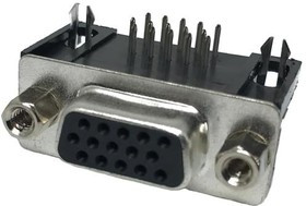 K66X-E15S-NJ30, D-Sub High Density Connectors HD15F-GR BRKT J/S 30U F