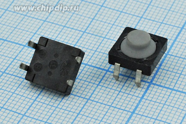 Тактовая кнопка, 10x10x 5.6, алгоритм работы NO, контакты 4PF, TVFP12