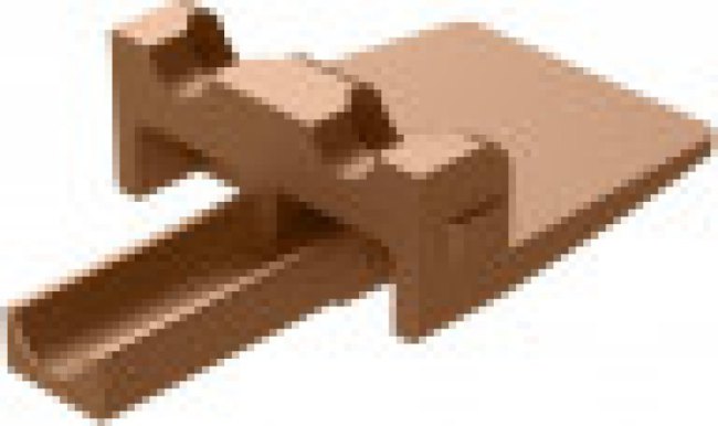 AWP-2PD, WEDGELOCK, BROWN, THERMOPLASTIC, 2POS