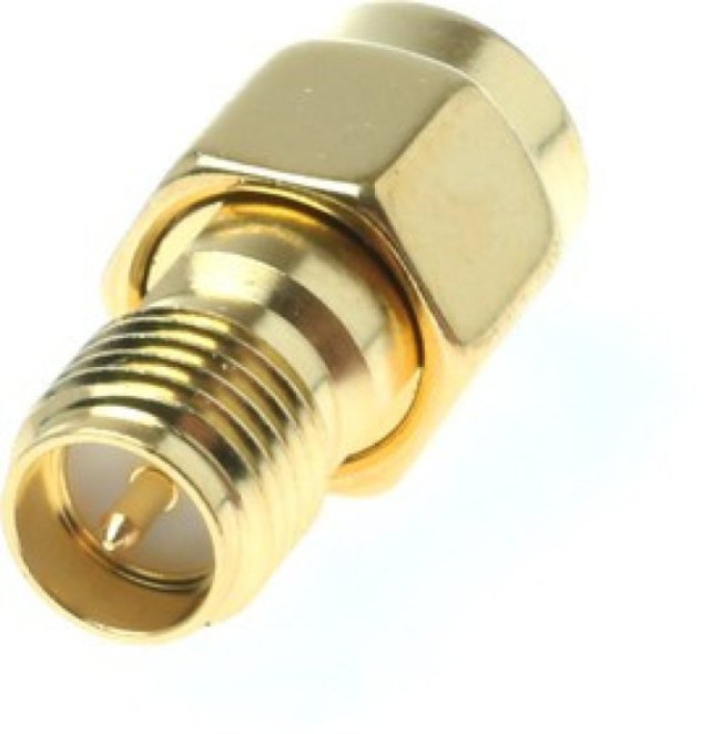 SMAM-RSMAM-3GT50G-50, Amphenol Straight RF Adapter SMA Plug to R-SMA Plug