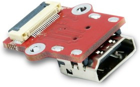 HDMI Adapter Horizontal, Opposite Side, HDMI- разъем для шлейфа типа A, 20-пин с шагом 0.5мм, прямой