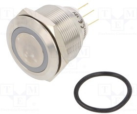 LAS1GQ25-11EW12VS, Переключатель: антивандальный, Пол: 2, SPDT, 3A/220ВAC, 5A/24ВDC