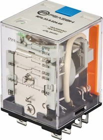 Силовое реле 3 CO конт. 16а ;= 220в Dc; блокируемая кнопка проверки + LED, RP733922005