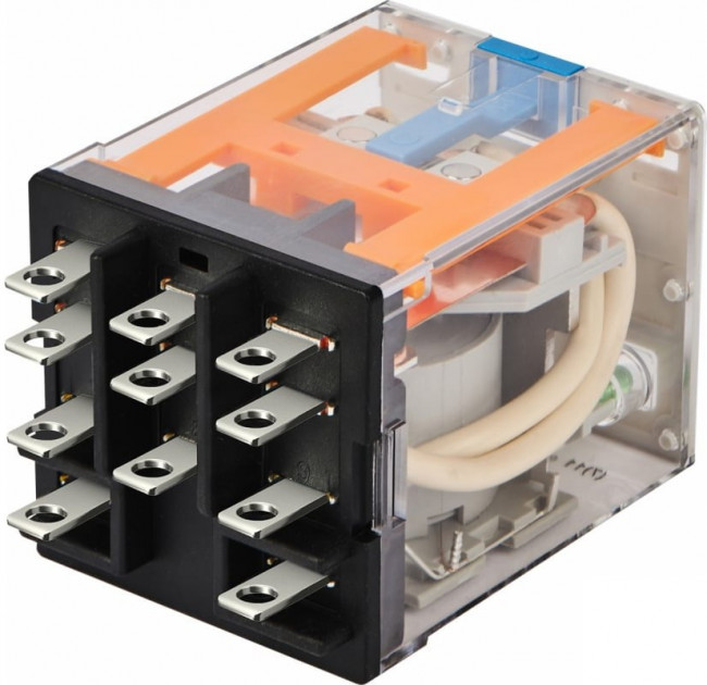 Силовое реле 3 CO конт. 16а ;= 220в Dc; блокируемая кнопка проверки + LED, RP733922005