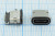 Гнездо USB 3.1, Тип C, 12 прямых и 12 угловых контактов; №14555 гн USB \C 3,1\24P2C\плат\ \\USB3,1TYPE-C 24PF-036