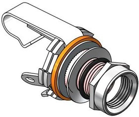 12AW11, Phone Connectors Mono Jack Tip Shunt Thick Panel 12AW11, Phone Connectors Mono Jack Tip Shunt Thick Panel