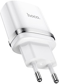 Блок питания (сетевой адаптер) HOCO N1 1xUSB, 2.4A с кабелем micro USB (1м) (белый)