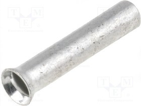 TUL-NI-00708, Втулочный, неизолированный, медь, 0,75мм2, 8мм, луженые, обжим