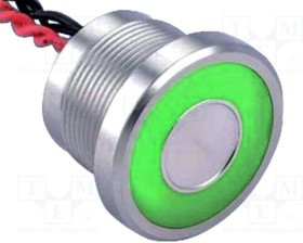 PS225P10Y01G12L, Переключатель: пьезоэлектрический, Пол: 2, SPST-NO, 0,2A/24ВAC