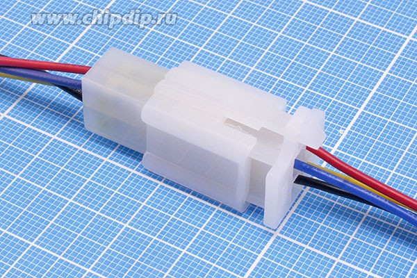 Штекер и гнездо питания 1009 на четыре контакта с проводом длиной 0,3м(кабель межплатный); №15824 шт&amp;гн пит 1009\ 4C\P2,85\каб\1009 4 RBYB\2