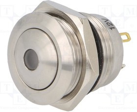 V16B-10D-12W-S, Переключатель антивандальный, Положения 2, SPST-NO, 2A/36ВDC