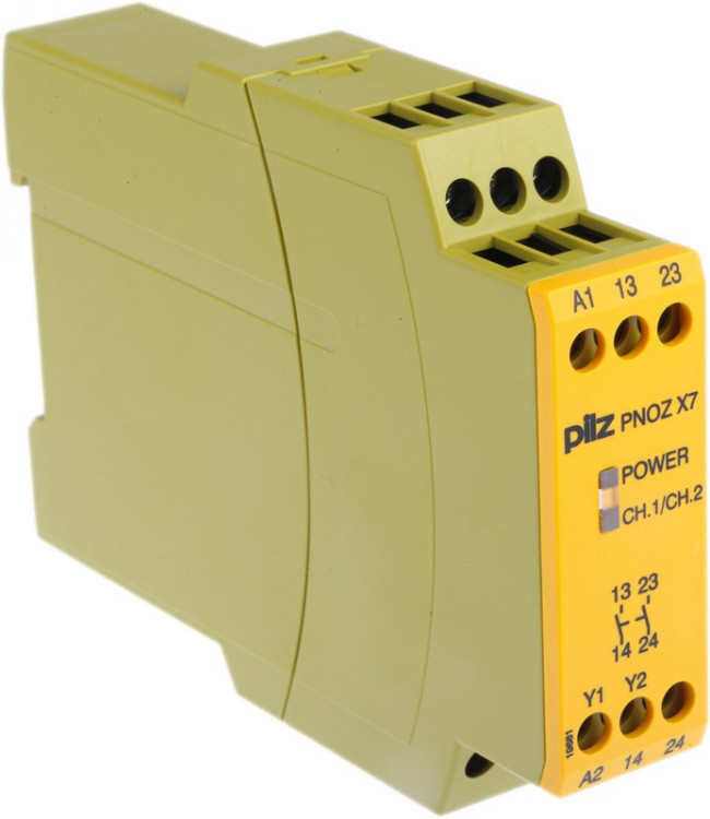 774059, Single-Channel Safety Switch/Interlock Safety Relay, 24V ac/dc, 2 Safety Contacts