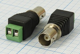 Высокочастотный переходник гнездо BNC на клеммник с шагом 5.08 мм 2EDGR5, 08; №2349 гн BNC - гн клеммн 2EDGR5,08\\\