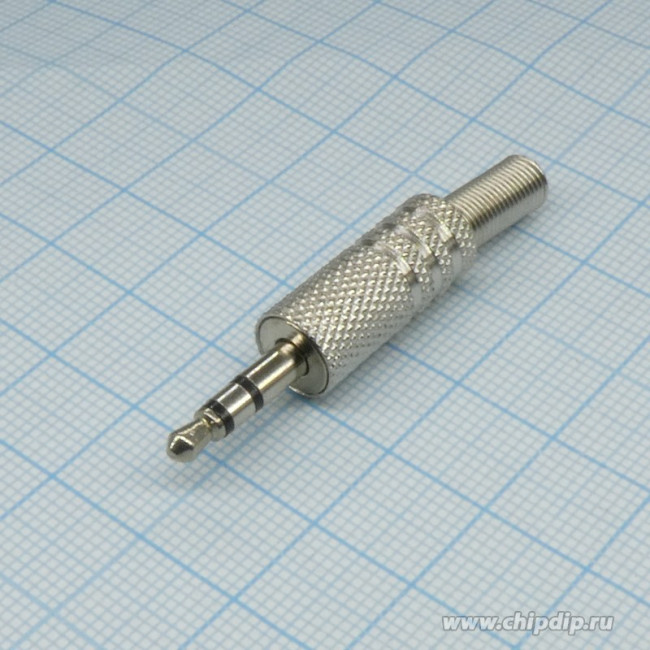 NP-144 (7-0018) (K304H), Аудио штекер стерео металл 3.5 мм