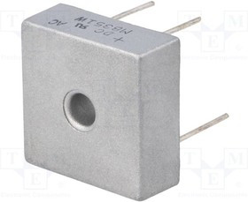MB351W, Диодный мост: однофазный, Urmax: 100В, If: 35А, Ifsm: 400А, MB-25W
