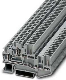 3040054, DIN Rail Terminal Blocks 5.2MM SPRG CAGE 28-12 AWG GRAY